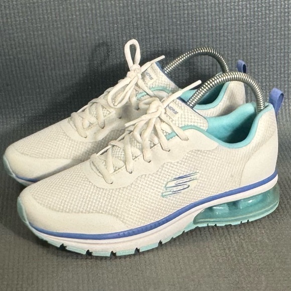 Skechers Women’s Memory Foam White Athletic Shoes Size 7 - Picture 1 of 9